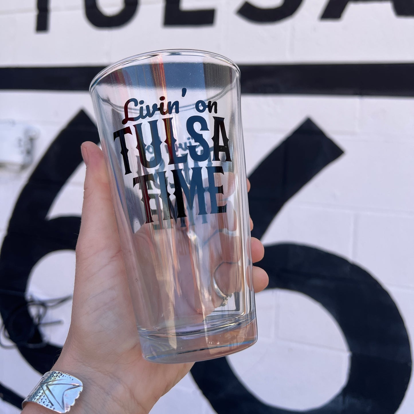 Livin on Tulsa Time Pint Glass