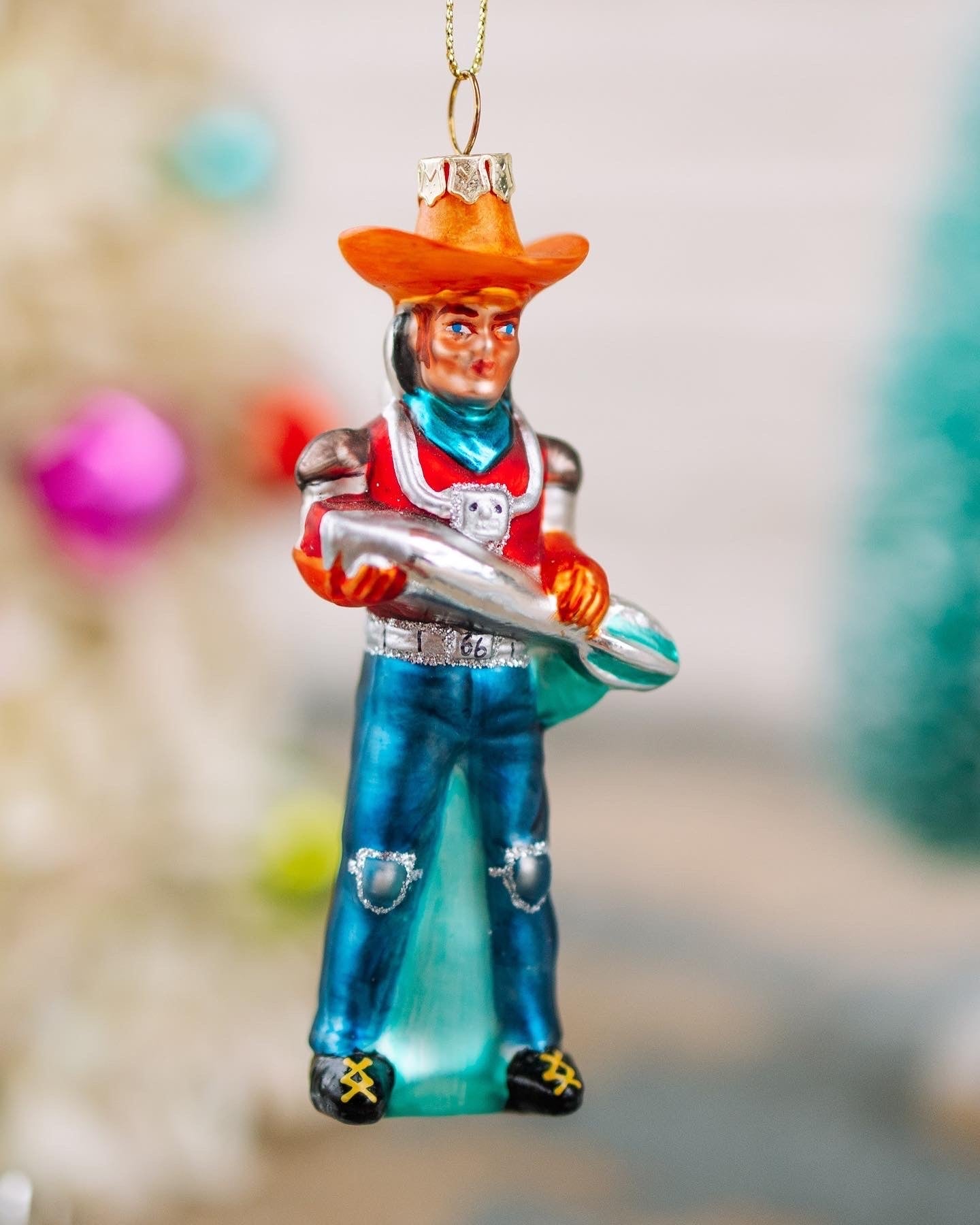 Buck Atom Blown Glass Ornament