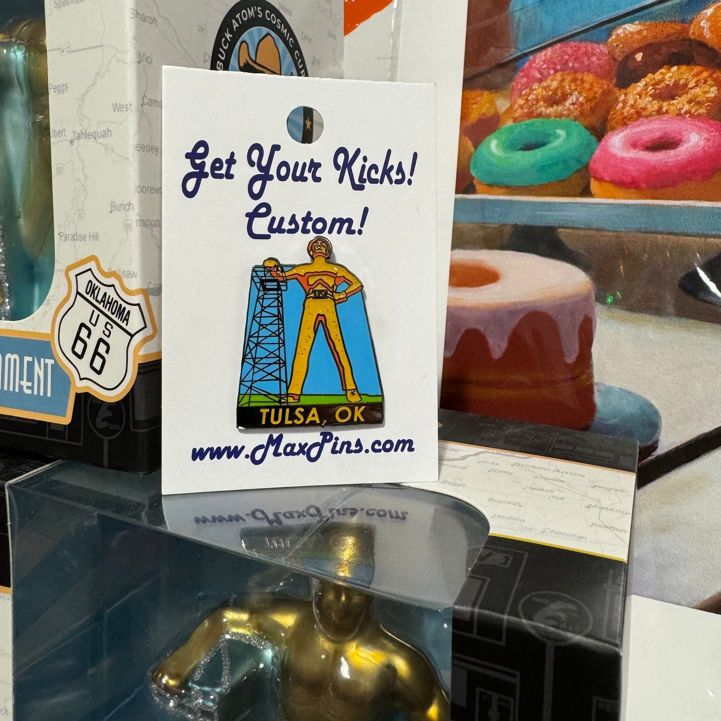 Golden Driller Metal Lapel Pin