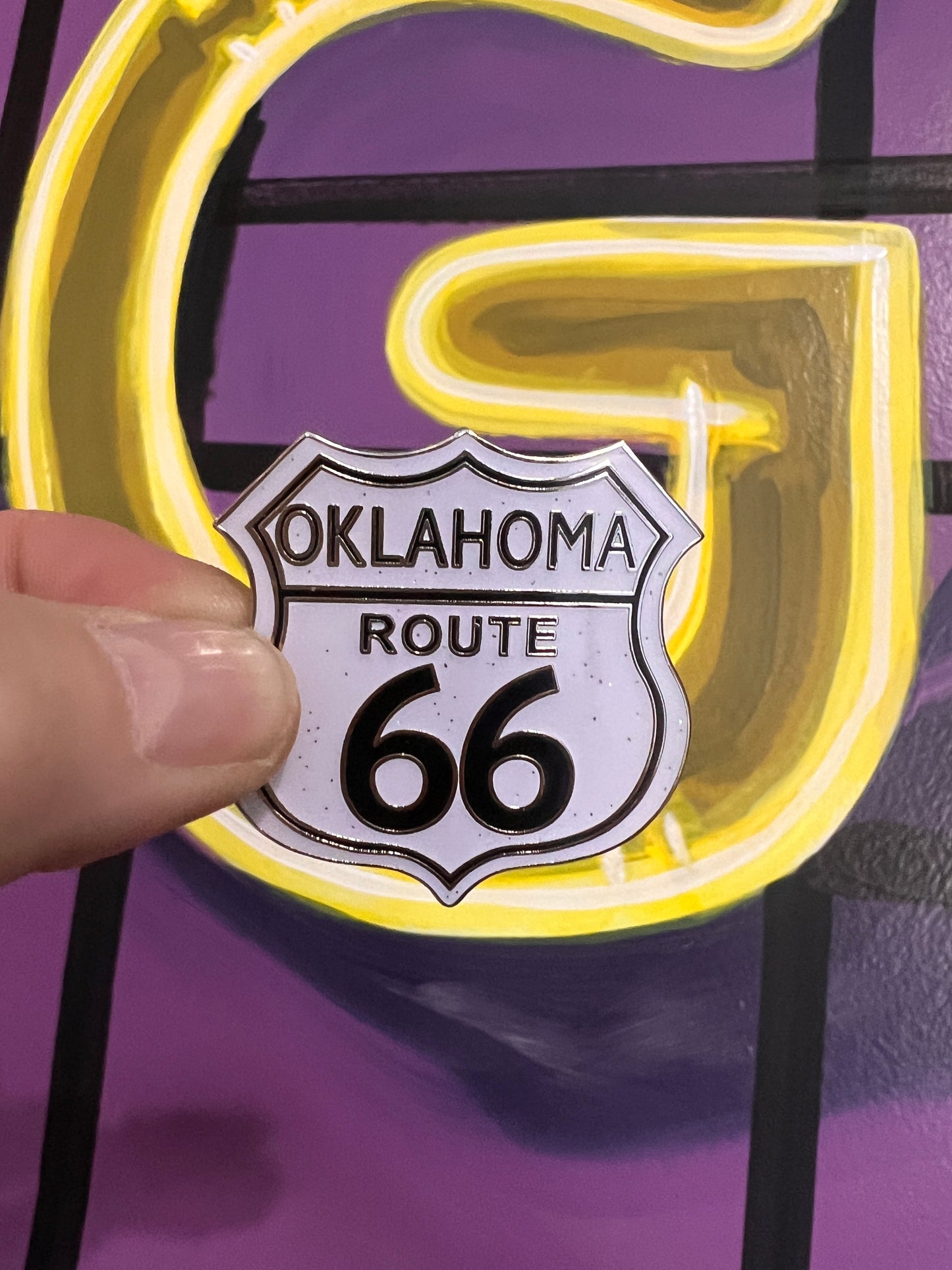 Oklahoma Route 66 Metal Magnet