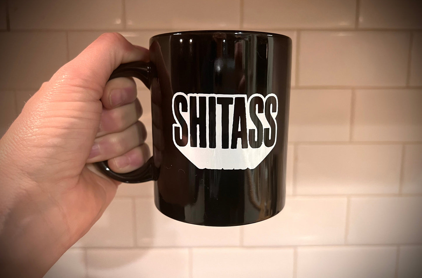 SHITASS Black Mug (As heard on Reservation Dogs)