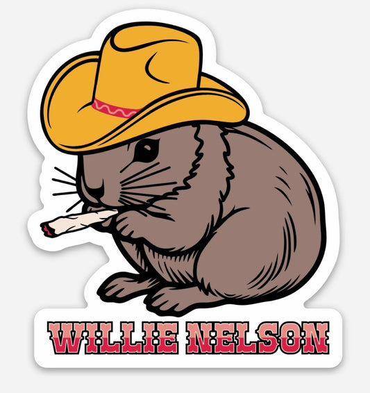 Willie Nelson the Squirrel Sticker  (Sterlin Harjo’s Pet)
