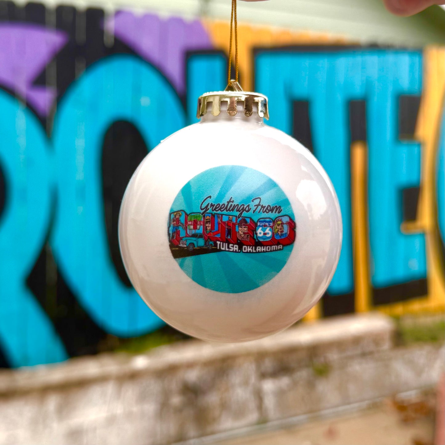 Greetings from Route 66 Ball Ornament