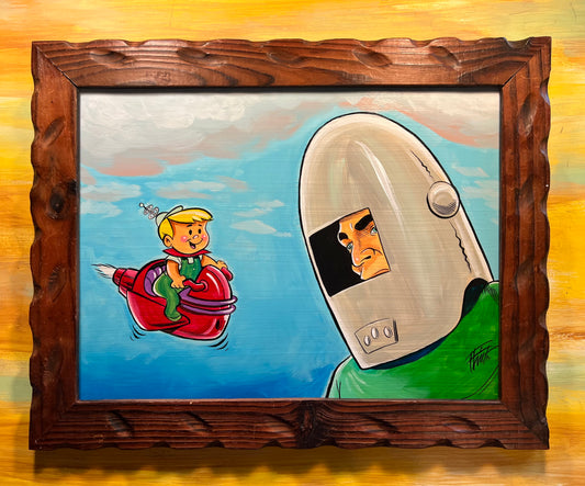 Flint Elroy Visiting the Gemini Giant