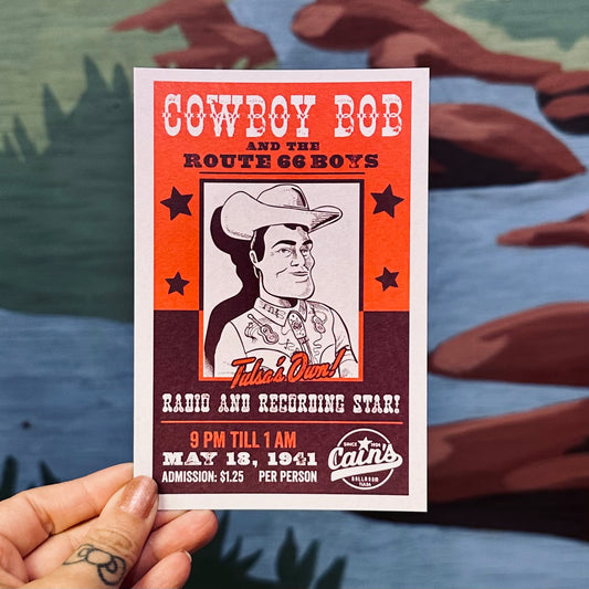 Cowboy Bob Concert Postcard