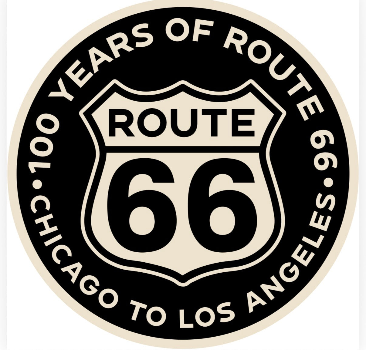 100 Years of Route 66 Round Sign Small & Large