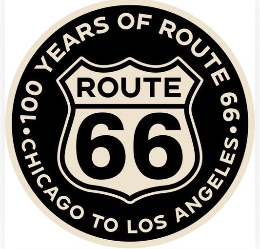 100 Years of Route 66 Round Sign Small & Large