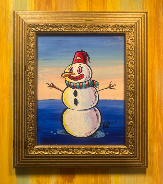 Flint Fez Snowman 12” x 14”