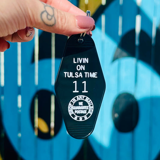 Livin on Tulsa Time Motel Key Tags