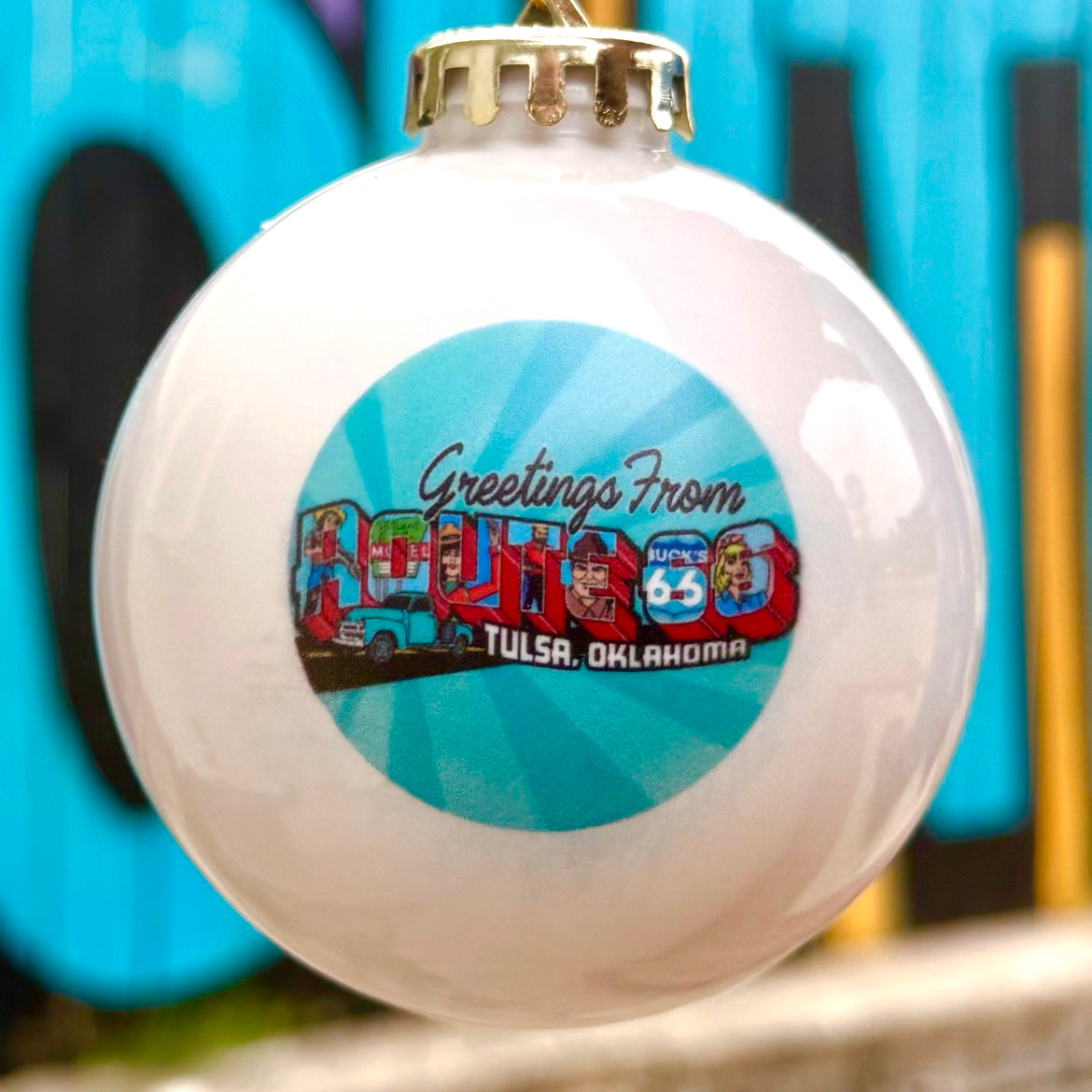 Greetings from Route 66 Ball Ornament