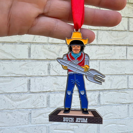 Buck Atom Enamel Ornament