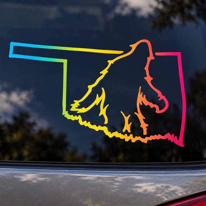 Bigfoot Oklahoma Window Sticker