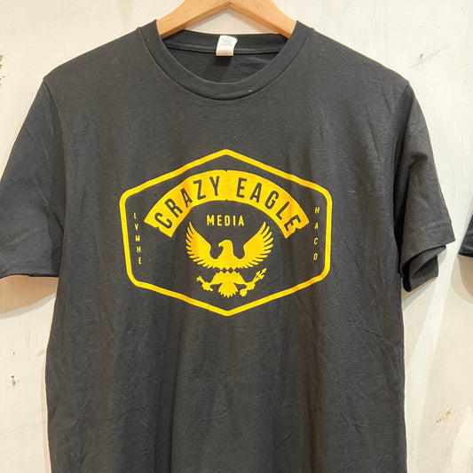 Crazy Eagle Media Tee Black Ships in 2 weeks