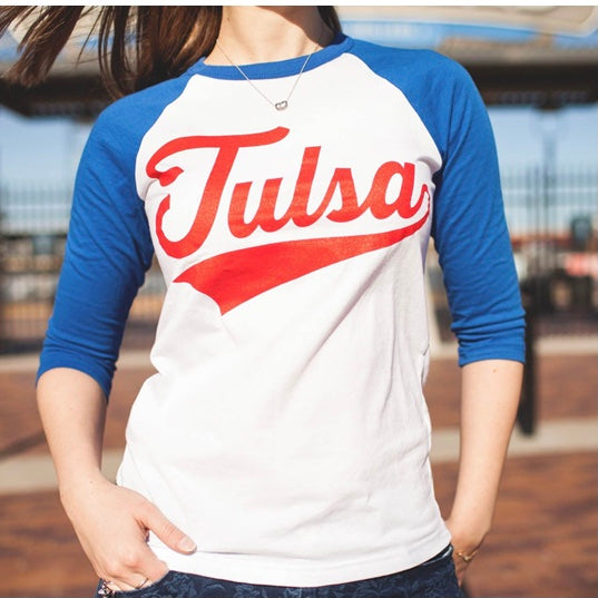 Tulsa Script Baseball Tee