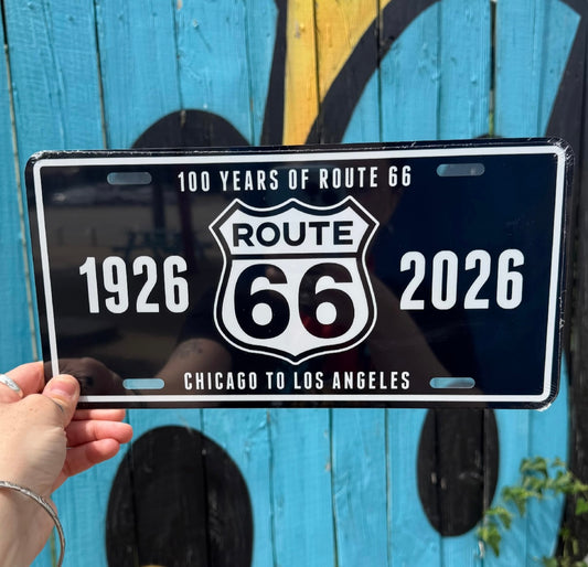 100 Years of Route 66 License Tag