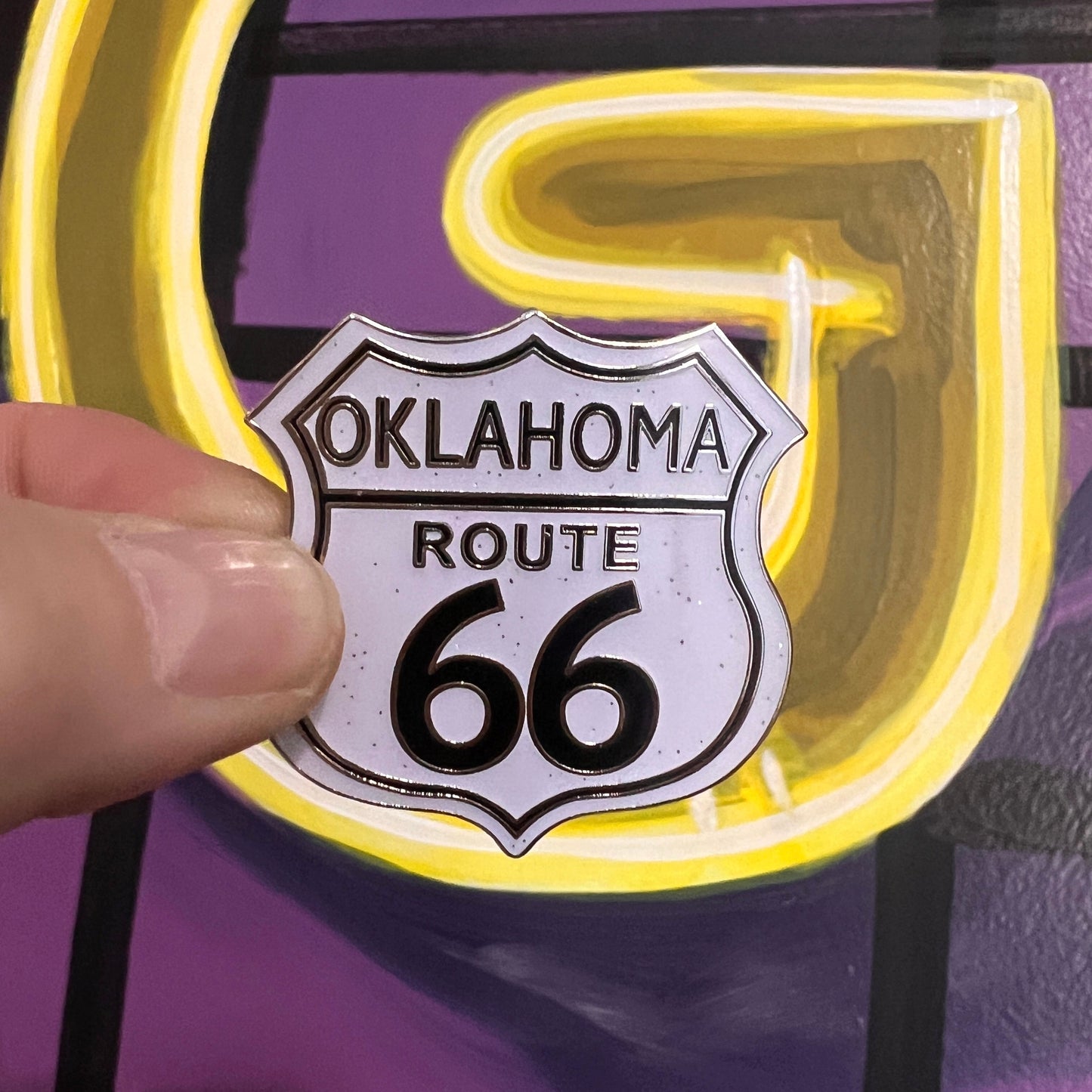 Oklahoma Route 66 Metal Magnet