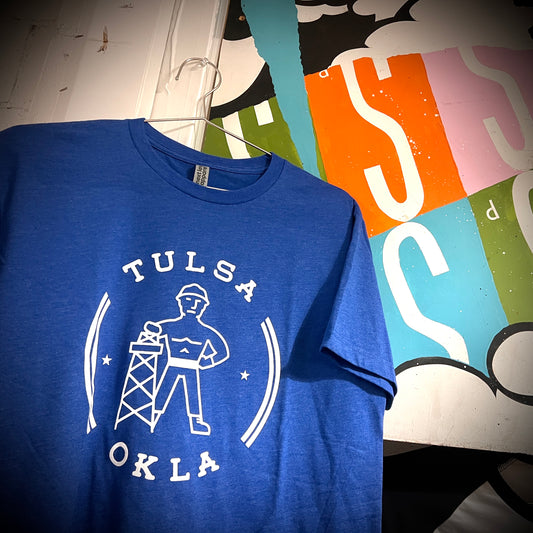 Tulsa Driller Tee Blue Adult