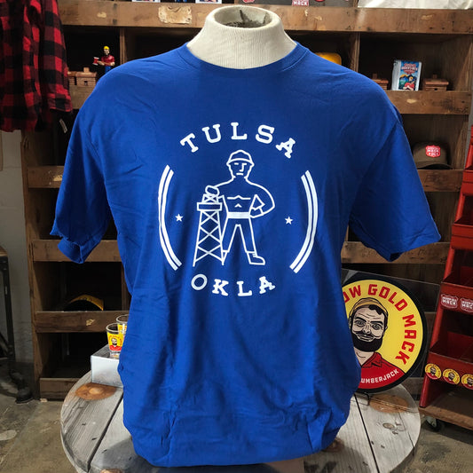 Tulsa Driller Tee Blue Adult