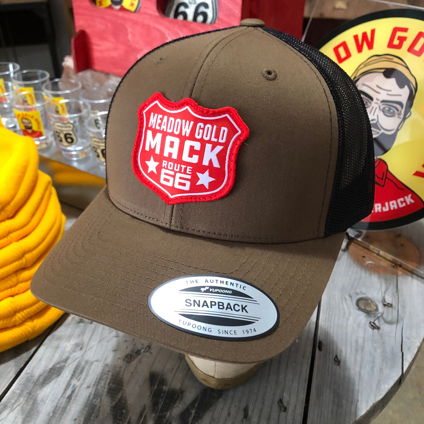 Meadow Gold Mack Route 66 Vintage Trucker Hat
