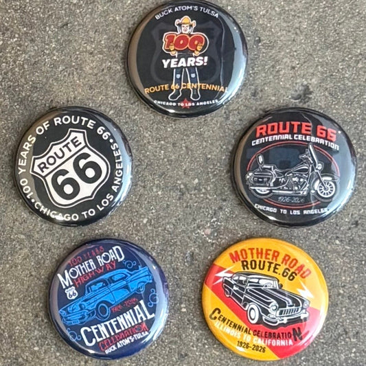 Limited Edition Route 66 Centennial Button Pack