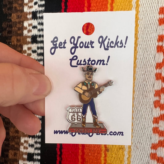 Cowboy Bob Metal Lapel Pin