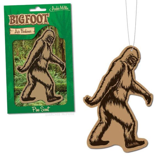 Those of us who live in Oklahoma can attest to the fact that bigfoot is one hairy, stinky dude. That means the pleasing pine odor of this 5" tall Bigfoot Air Freshener comes as a happy surprise. Perfect for the rearview mirror of your car, a tent after a