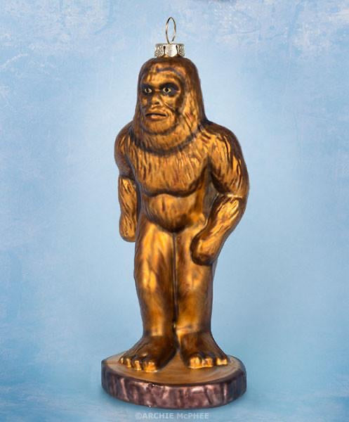 Bigfoot Blown Glass Ornament